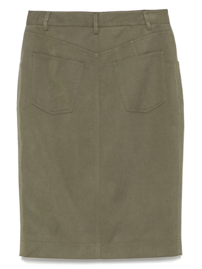 Gabardine Midi Skirt