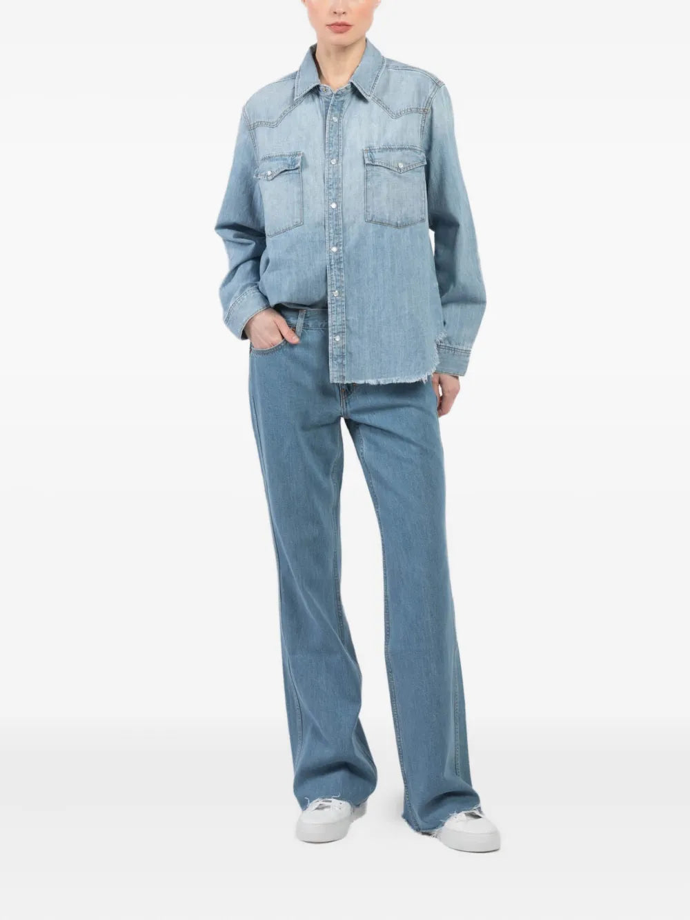 Distressed Denim Shirt