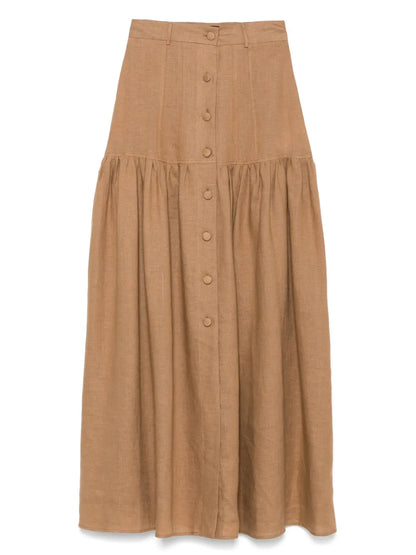 Linen Midi Skirt