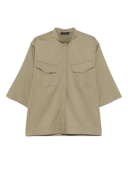 Band-Collar Shirt
