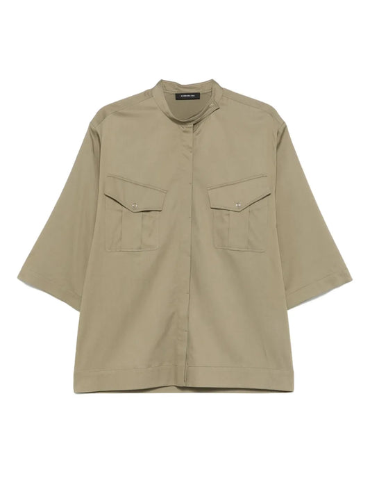 Band-Collar Shirt