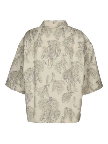 Banana-Print Oversized Shirt