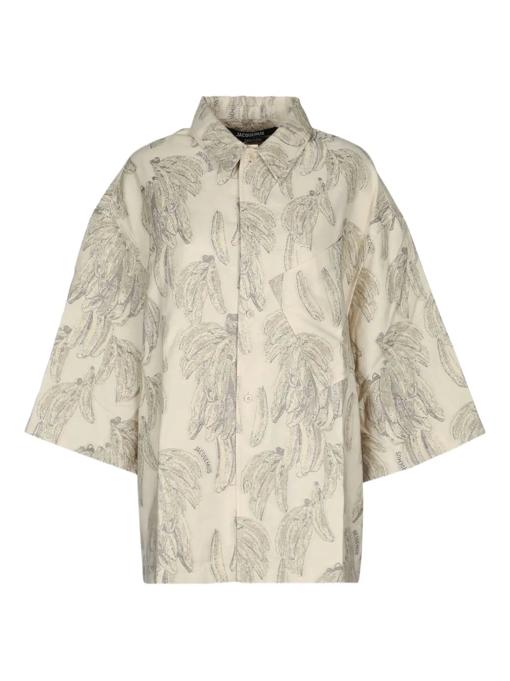 Banana-Print Oversized Shirt