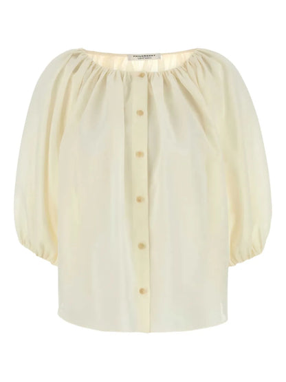 Boat-Neck Blouse
