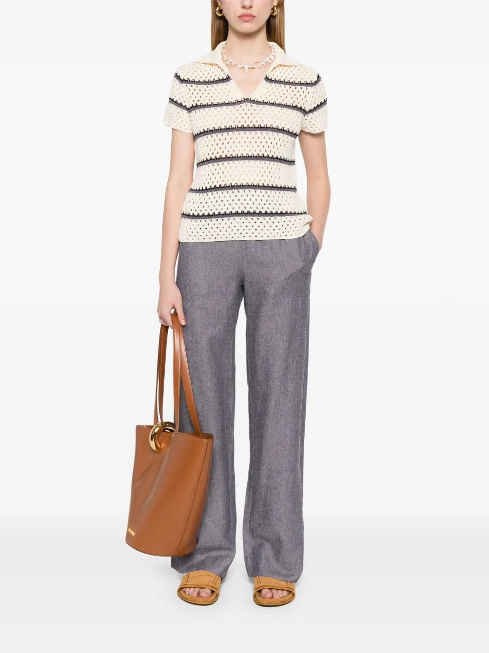 Elasticated-Waist Trousers