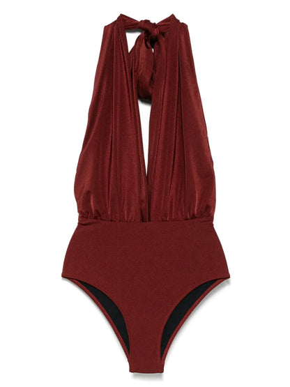 Gathered-Detail Swimsuit