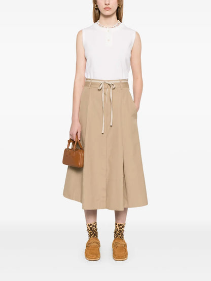 Cotton Midi Skirt