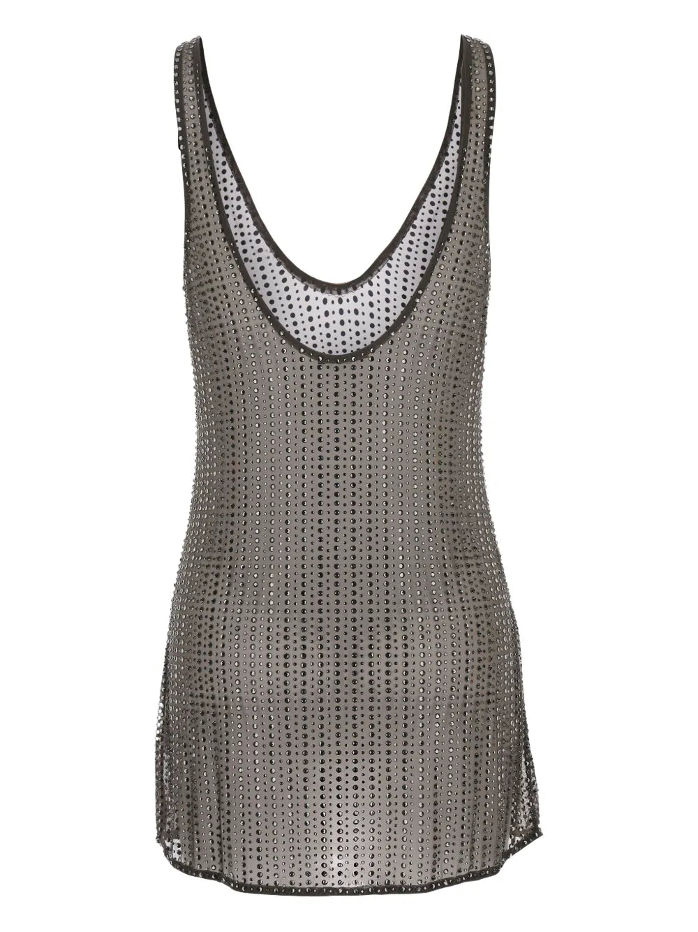 Stud-Embellished Mini Dress