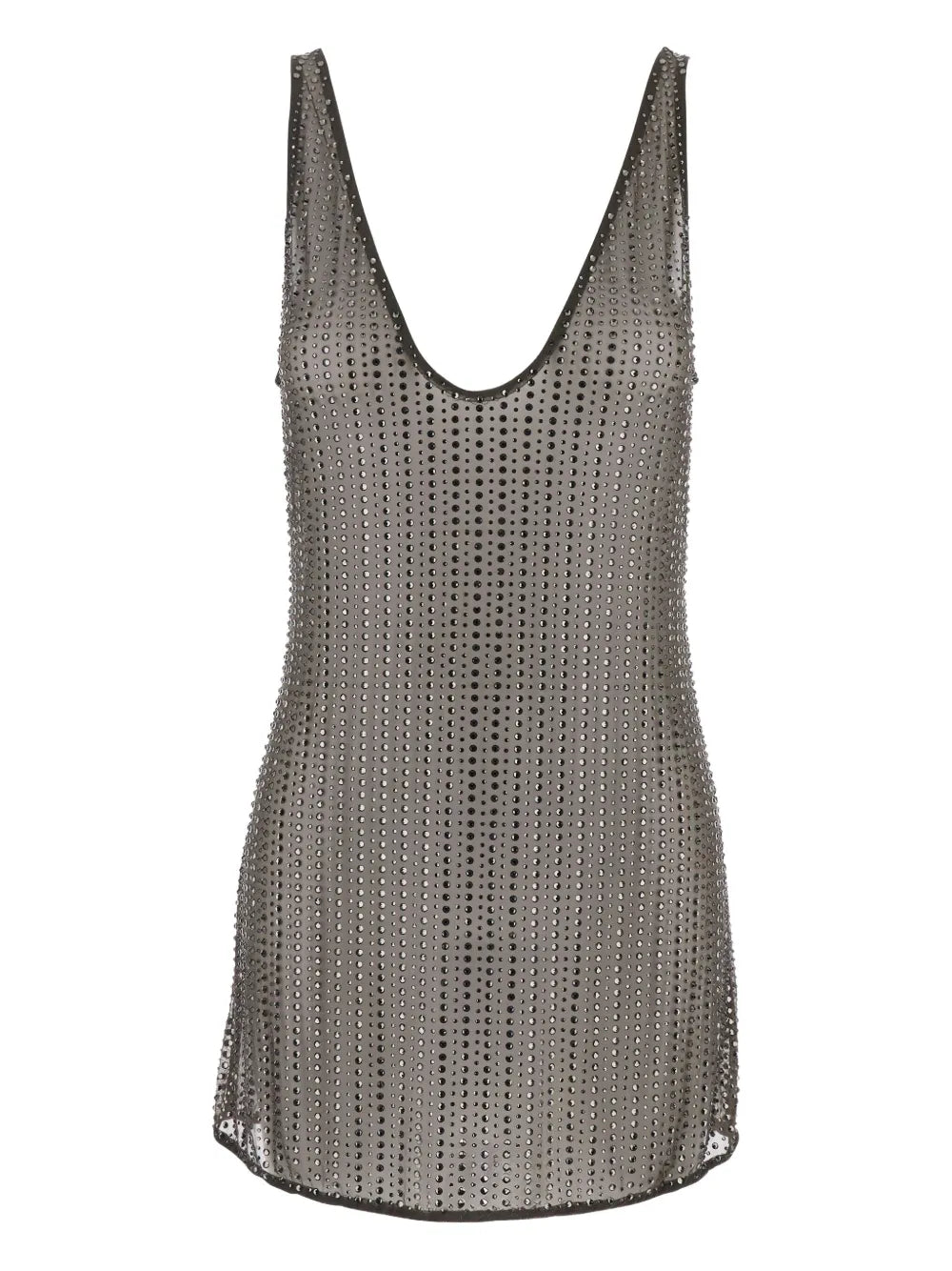 Stud-Embellished Mini Dress