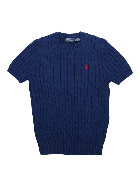 Cable-Knit Short-Sleeve Top