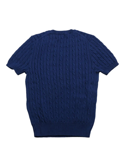 Cable-Knit Short-Sleeve Top