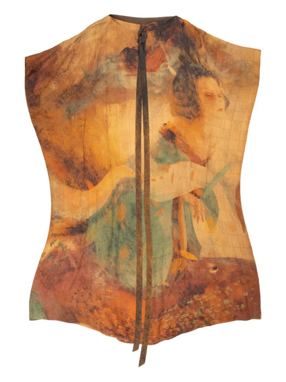 Graphic-Print Mini Dress
