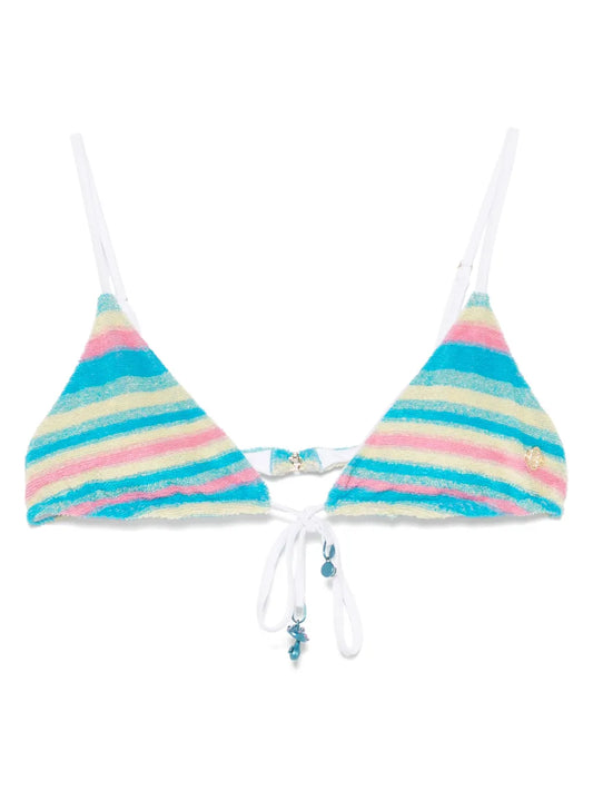 Stripe Towelling Bikini Top