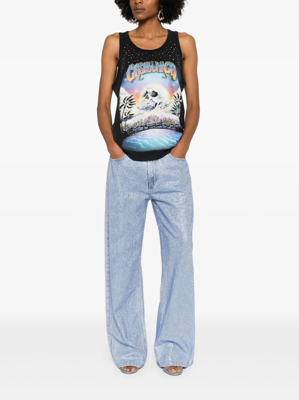 Crystal-Embellished Jeans
