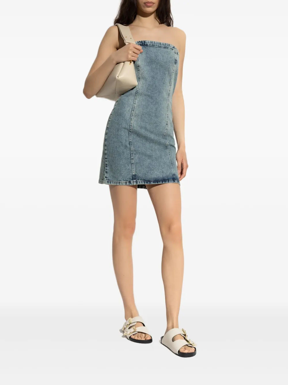 Nielle Denim Strapless Dress