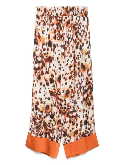 Printed Satin Trousers