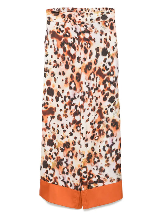 Printed Satin Trousers