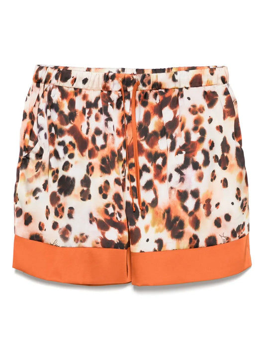 Printed Satin Shorts