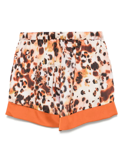 Printed Satin Shorts