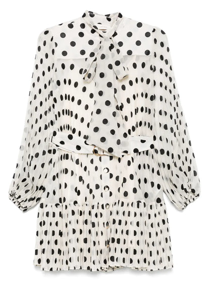 Pussy Bow Mini Dress