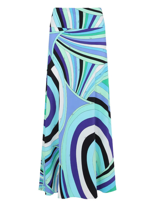 Abstract-Print Skirt