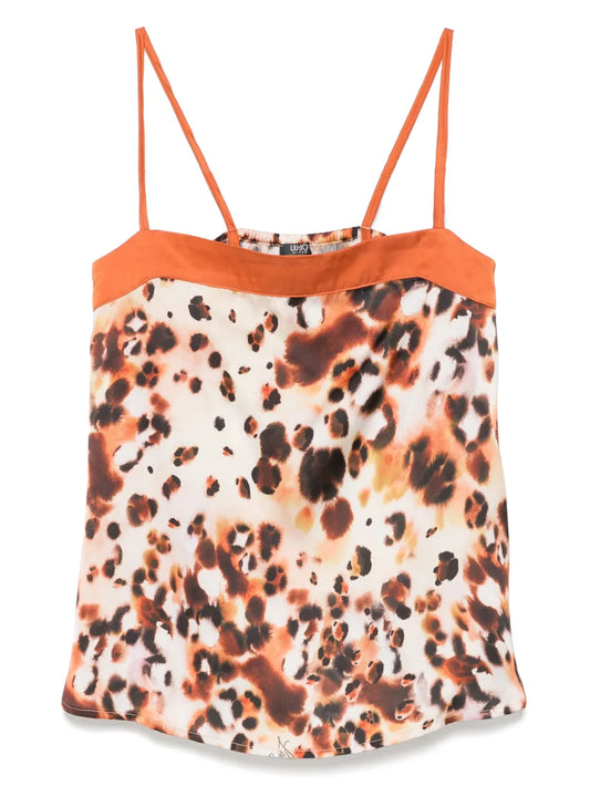 Printed Satin Top