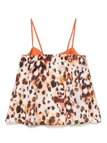 Printed Satin Top