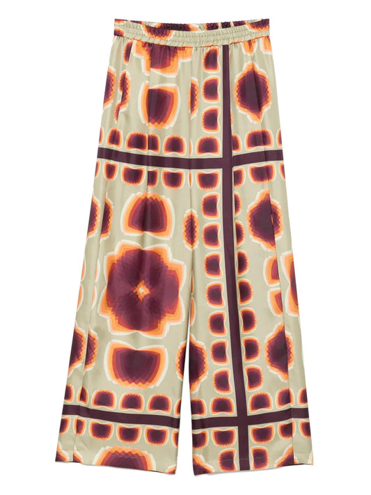 Graphic-Print Trousers
