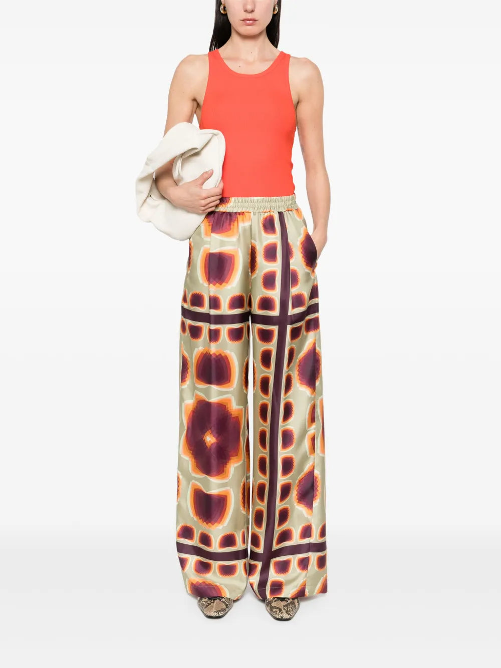 Graphic-Print Trousers