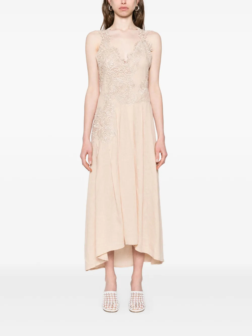 Lace-Detail Maxi Dress