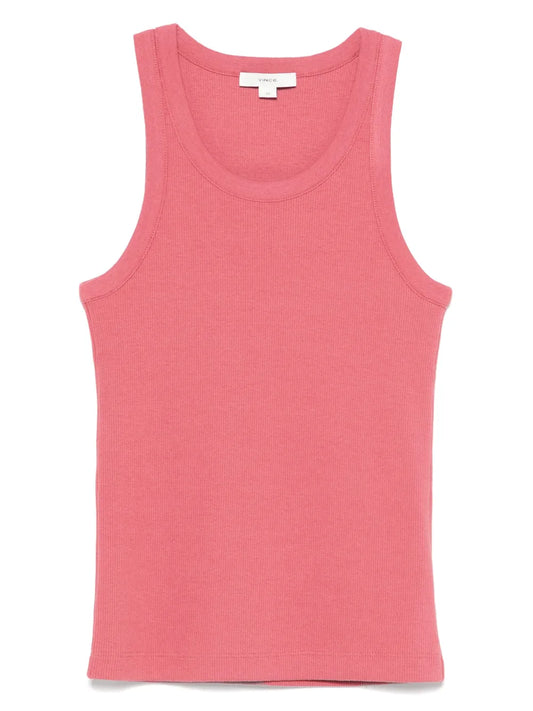 Ribbed Scoop-Neck Tank Top