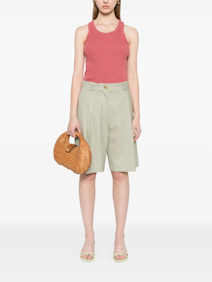 Ribbed Scoop-Neck Tank Top