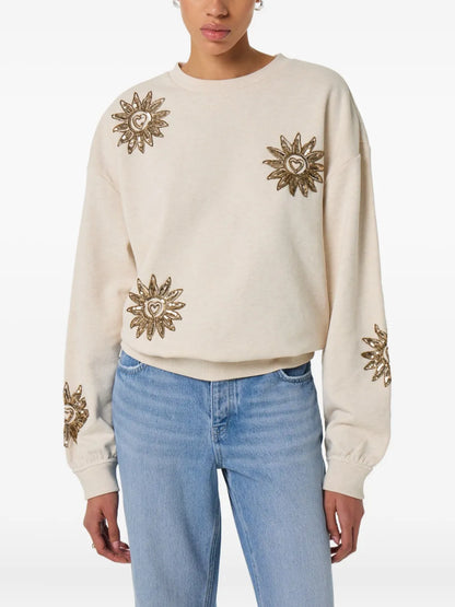 Archie Sequinned Sunflower Sweatshirt