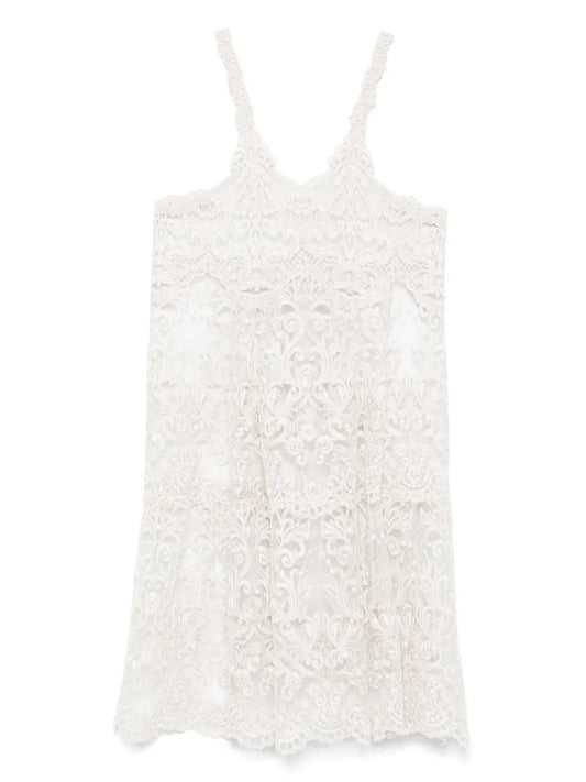 Corded-Lace Midi Dress