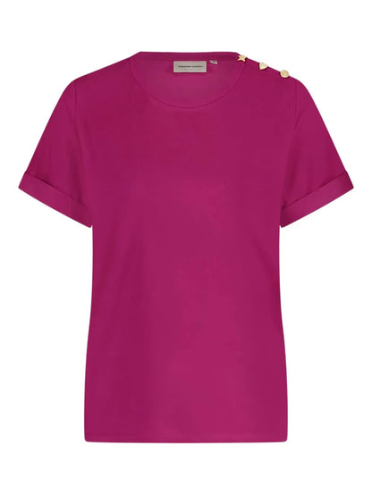 Button-Fastening T-Shirt
