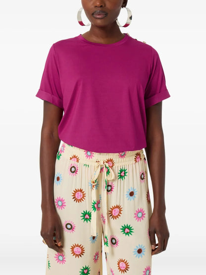 Button-Fastening T-Shirt