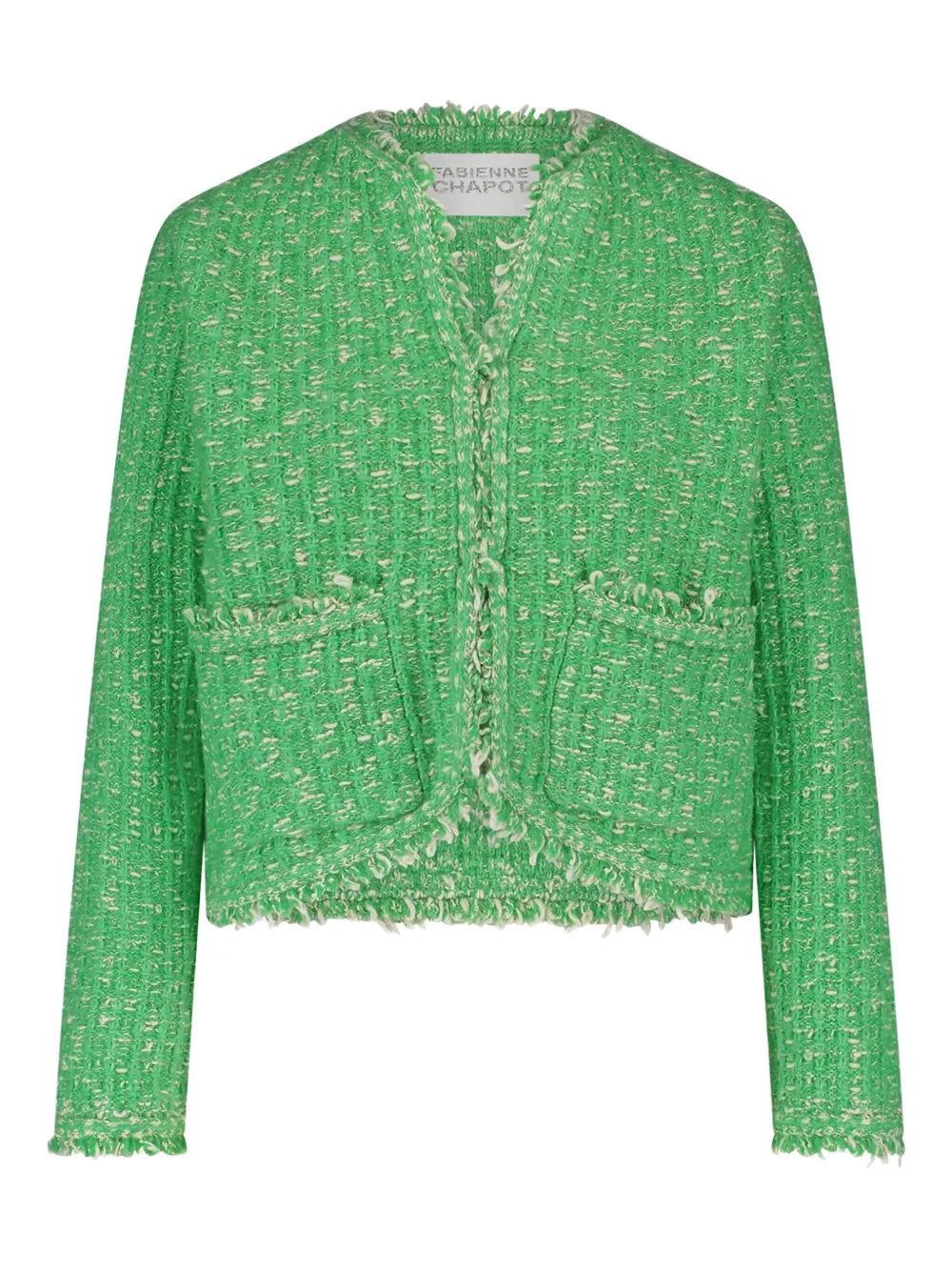 Raw-Cut Edge Cardigan