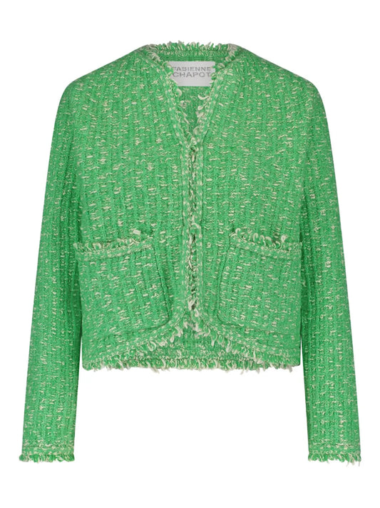 Raw-Cut Edge Cardigan