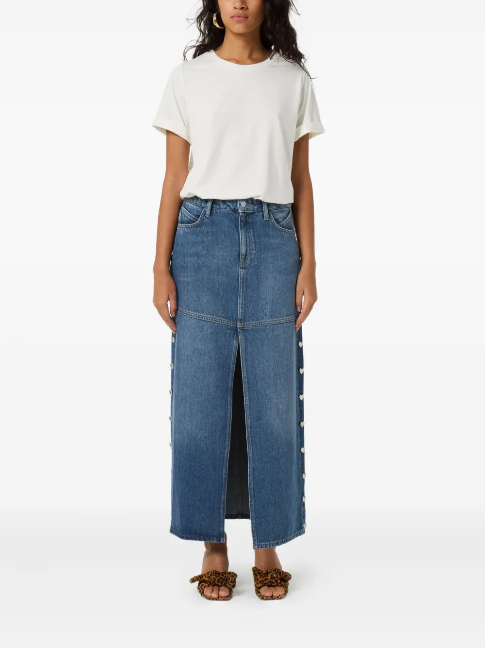 Button-Fastening T-Shirt