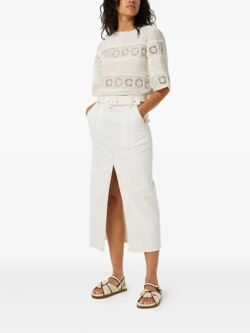 Sun Embroidered Top