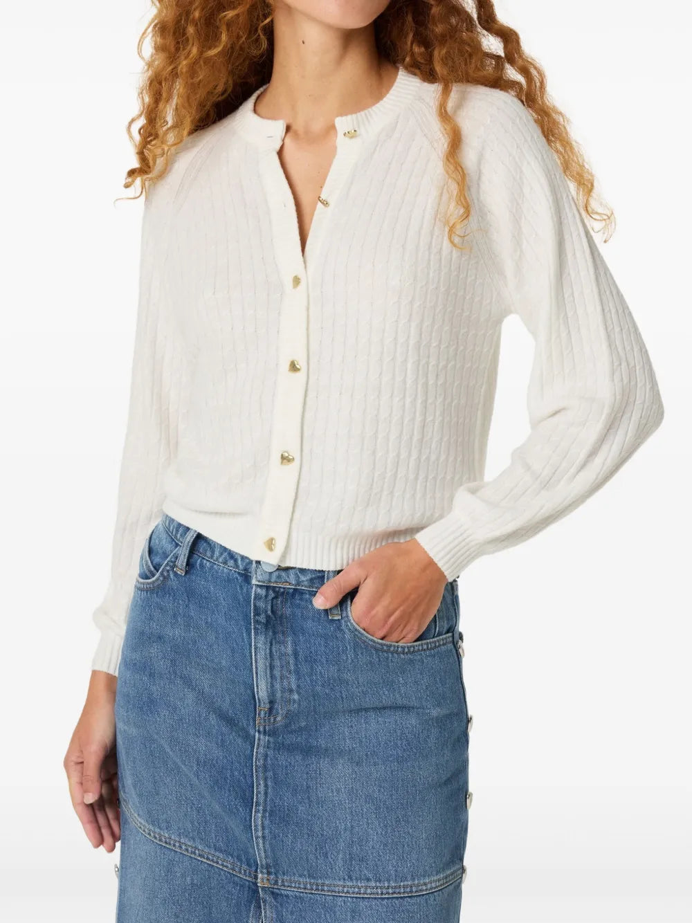 Charlotta Ribbed Button-Up Cardigan