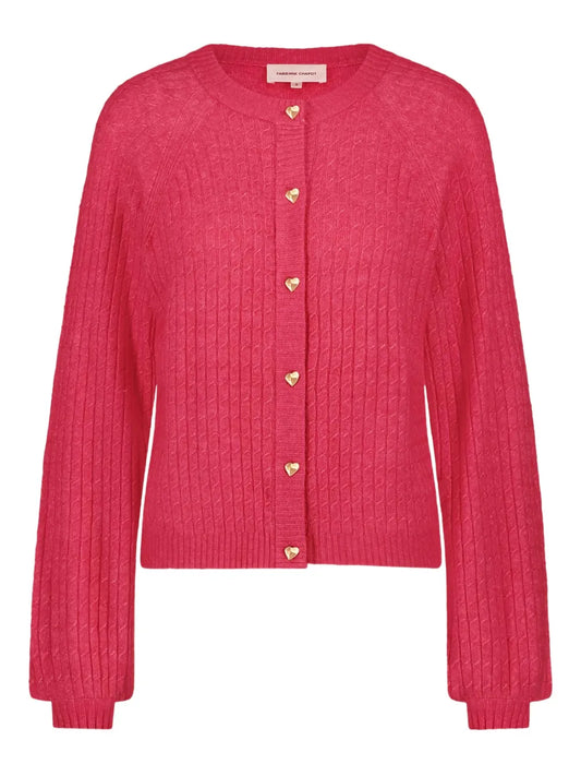 Charlotta Ribbed Button-Up Cardigan