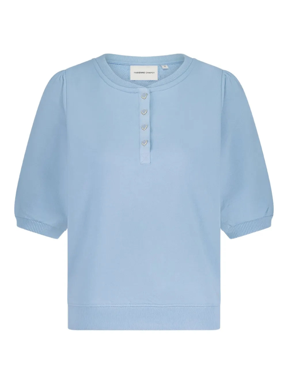 Button-Fastening Sweatshirt