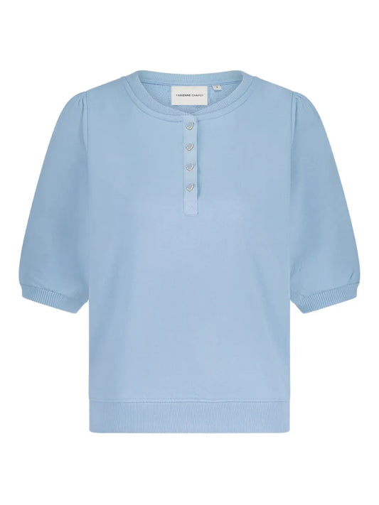 Button-Fastening Sweatshirt