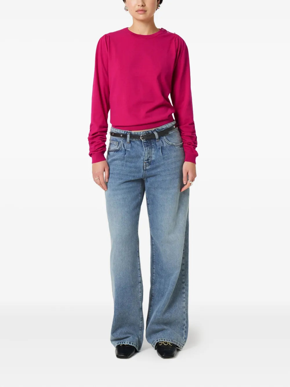 Button-Fastening Jumper