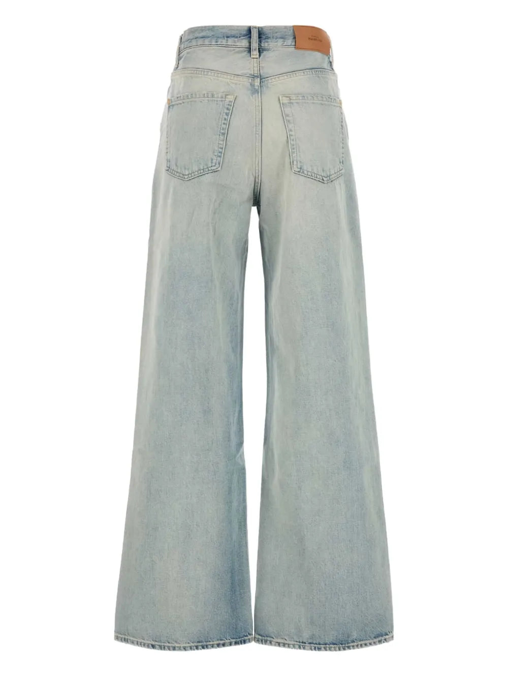 Distressed Wide-Leg Jeans
