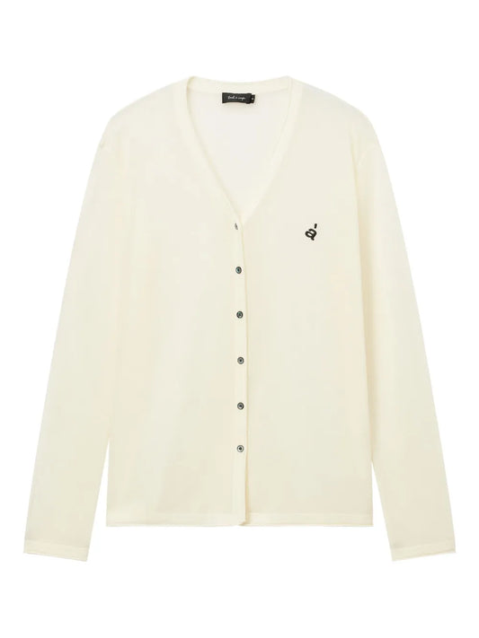 Logo-Embroidered Cardigan