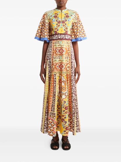 Printed Poplin Dress