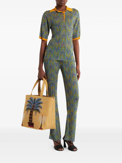 Printed Knitted Polo Shirt