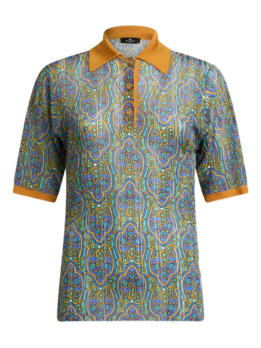 Printed Knitted Polo Shirt